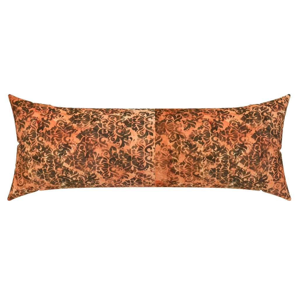Decorative pillow with floral pattern on a white background