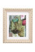 Framed artwork with decorative elements on a white background