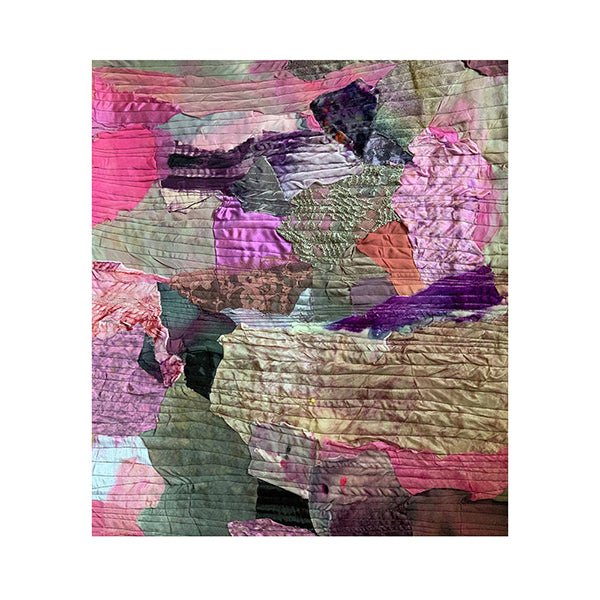 Abstract Art for Dining Room -Fabric Collage Artwork - Sara Palacios Designs