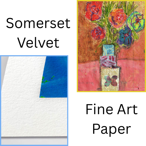 somerset velvet art paper and flower blood moon art print