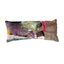 Multicolored patchwork pillow on a white background