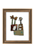 Framed artwork with abstract design on a white background