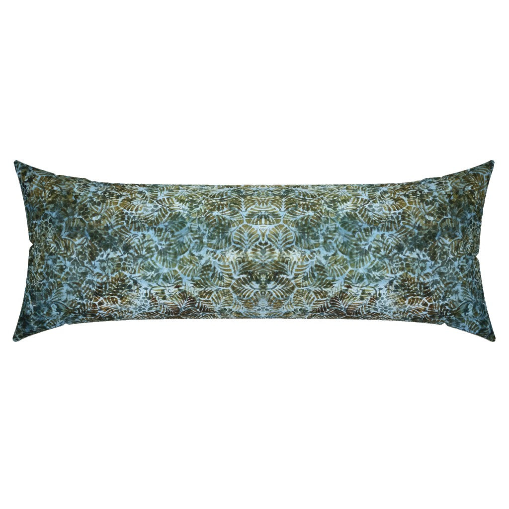 Decorative pillow with a geometric pattern on a white background