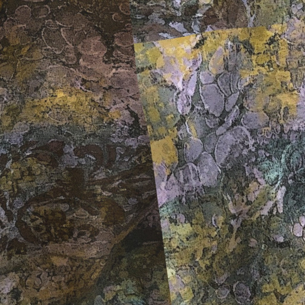 gray gold floral fabric detail