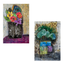 Two artistic still life paintings with floral and abstract elements.