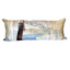 Decorative pillow with artistic design on a white background