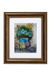 Framed artwork with a colorful floral arrangement on a textured background