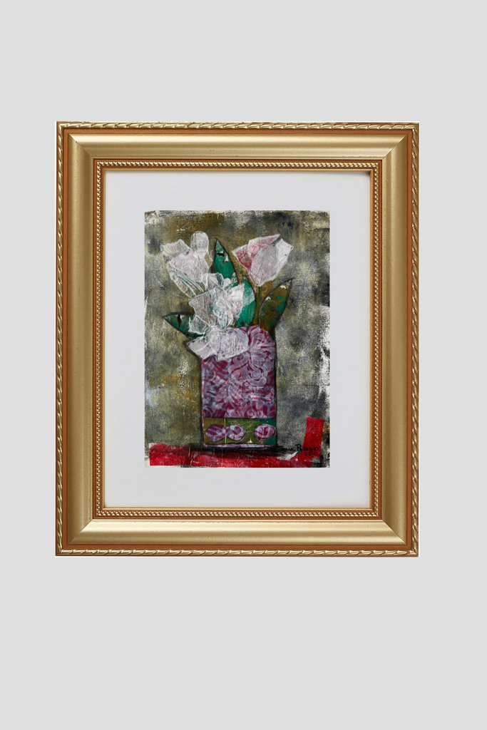 sunday afternoon A3 art print framed in gold