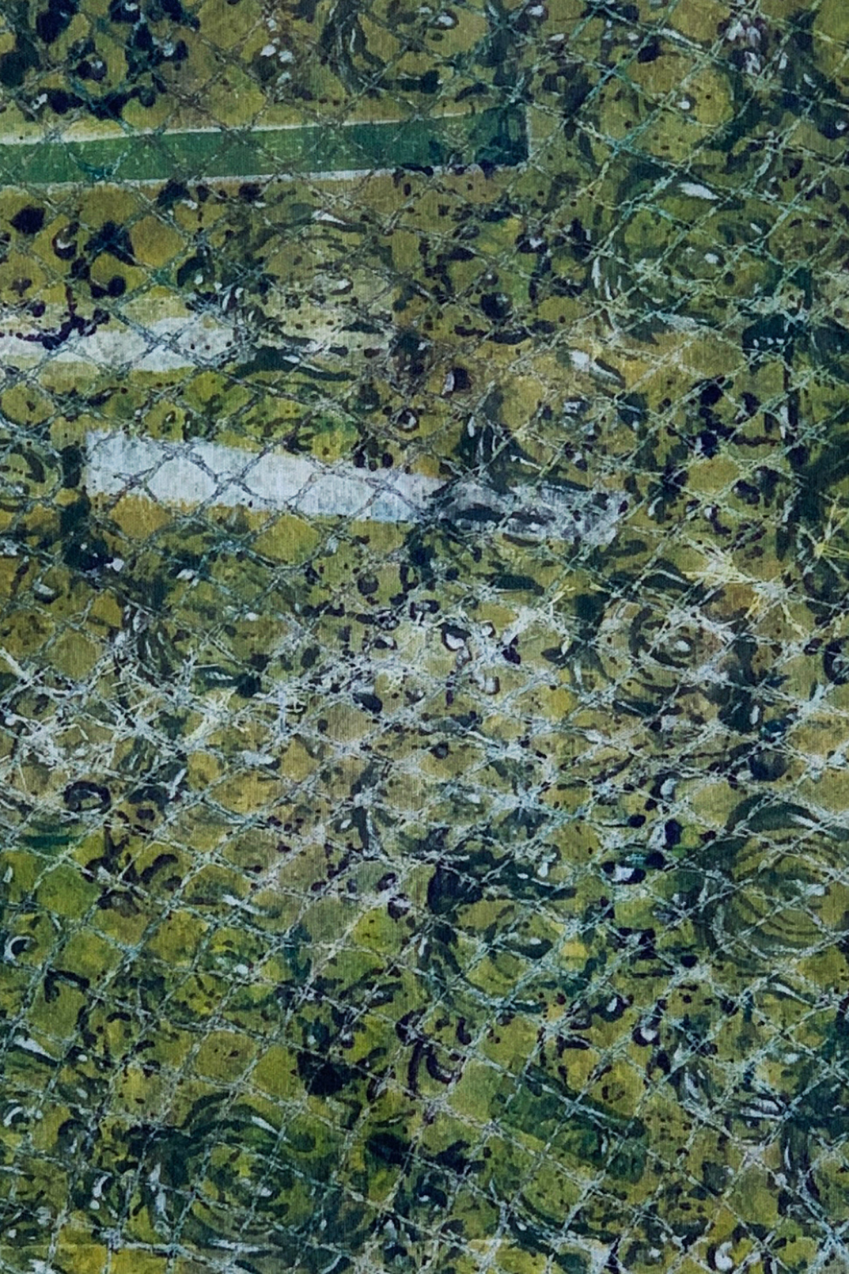 Close-up of a green and black marbled surface