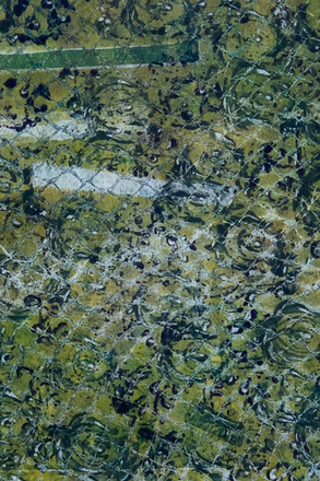 Close-up of a green and black marbled surface