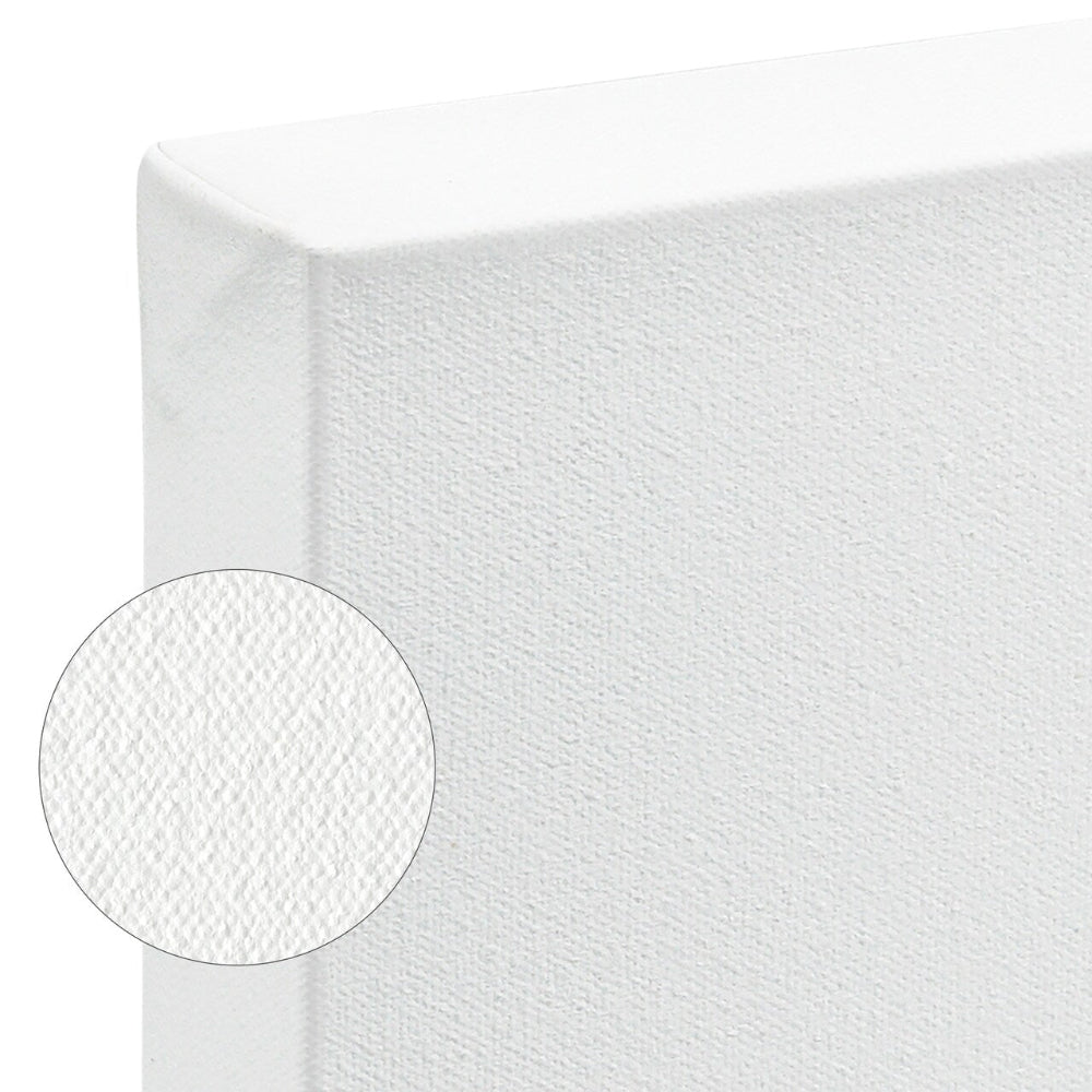 Close-up of a textured white fabric surface with a magnified detail inset.