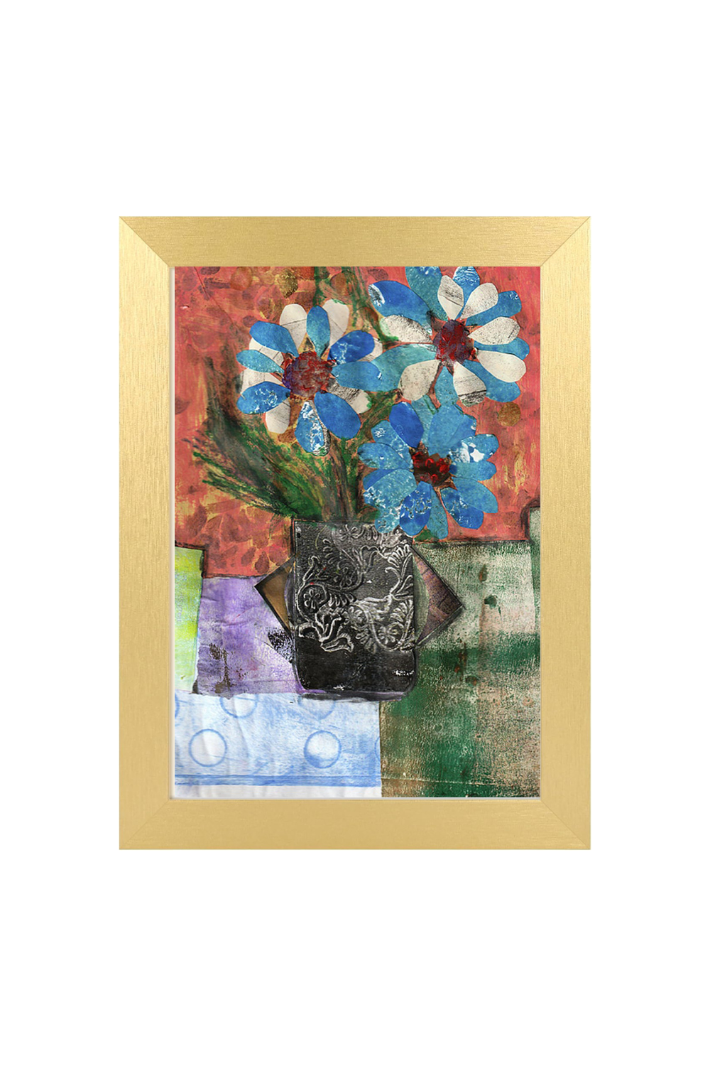 gold framed 5x7 abstract botanical print