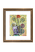 Framed artwork with floral design and decorative elements on a white background