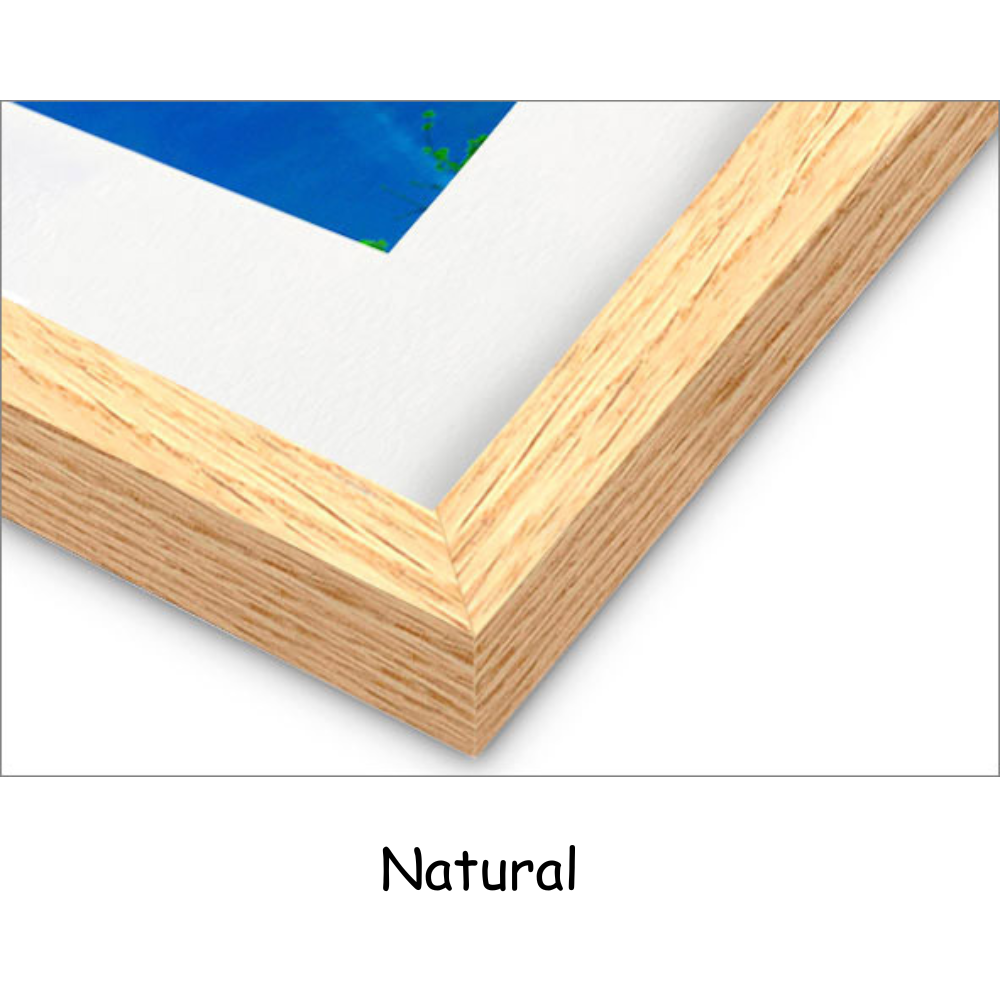 Close-up of a natural wood frame corner with a white background