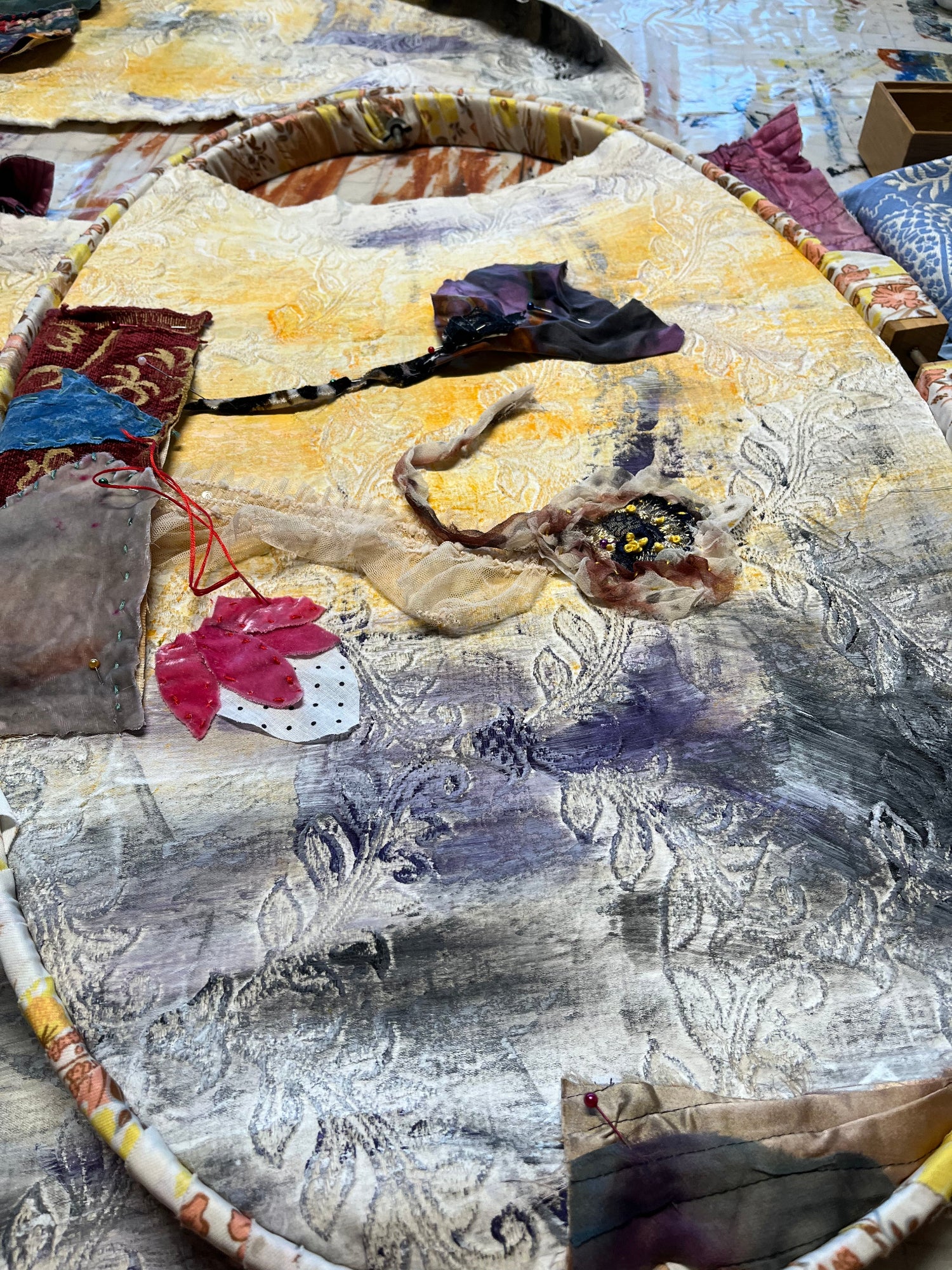 embroidery details for a wallhangings