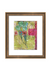 Framed artwork with floral design on a white background