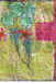 Artistic depiction of flowers on a textured background with abstract patterns