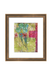 Framed artwork with floral design on a white background