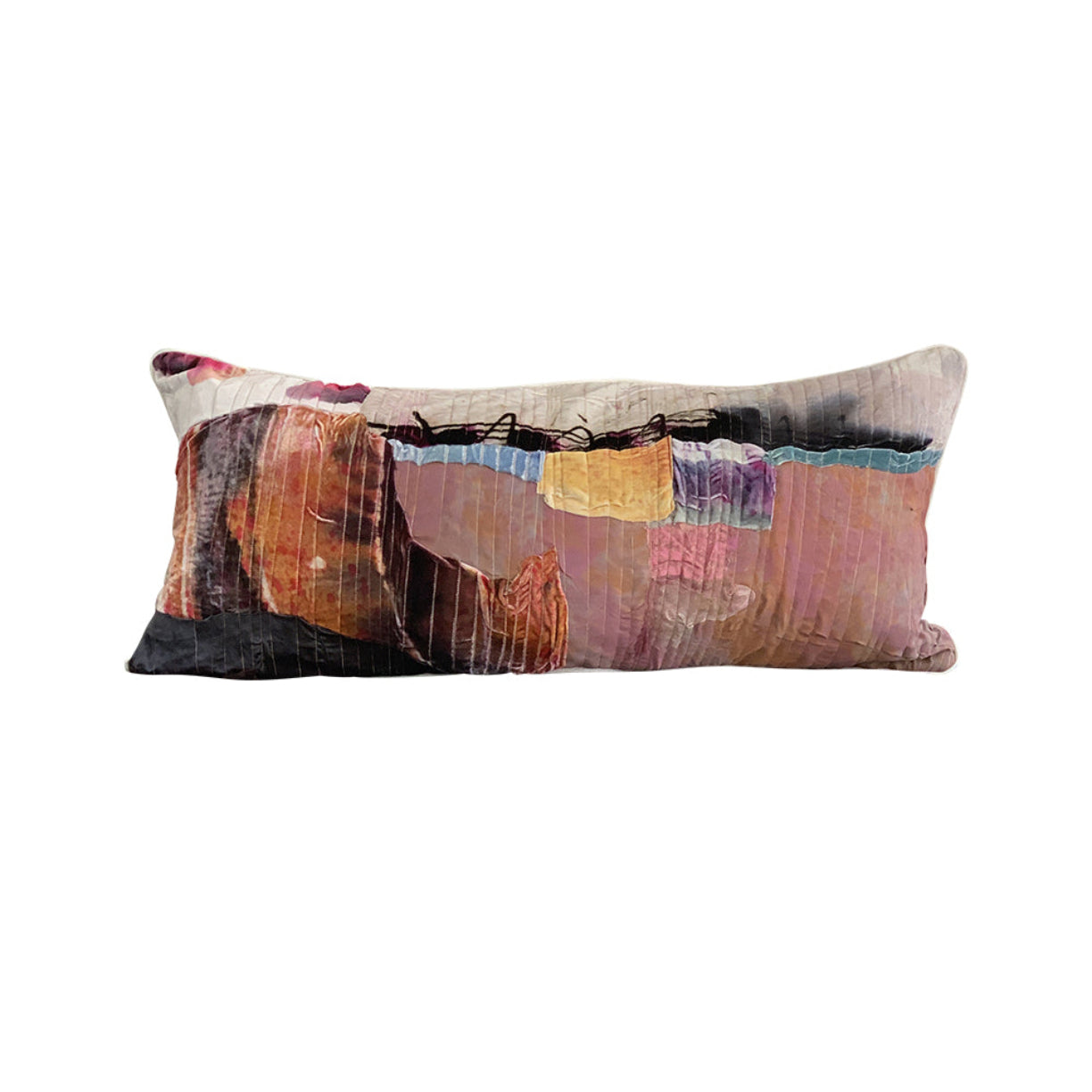 Valerian Patchwork Lumbar Pillow - Lumbar Decorative Pillows