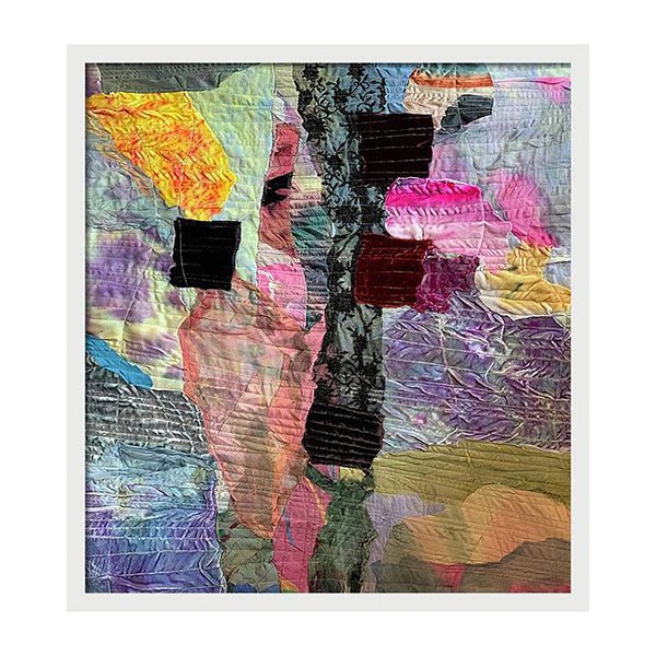 Abstract Colorful Wall Art -Fabric Collage Artwork - Sara Palacios Designs