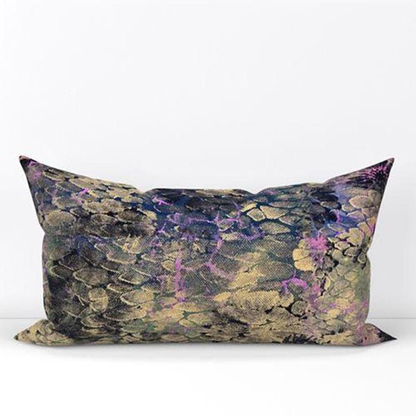 Black and Gold Velvet Lumbar Pillow - Throw Pillows - Sara Palacios Designs
