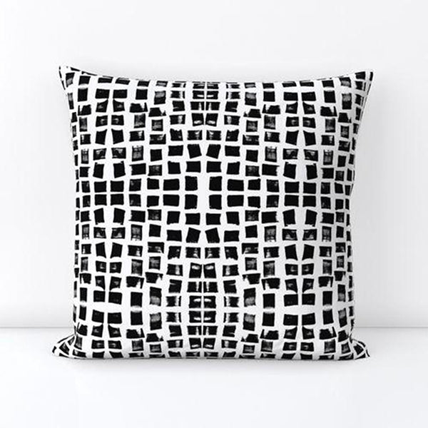 Black and White Accent Pillows - Velvet Throw Pillows - Sara Palacios Designs