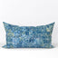 Blue Floral Velvet Lumbar Pillow - Throw Pillows - Sara Palacios Designs