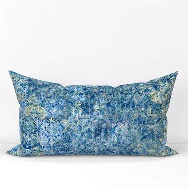 Blue Floral Velvet Pillow - Throw Pillows - Sara Palacios Designs