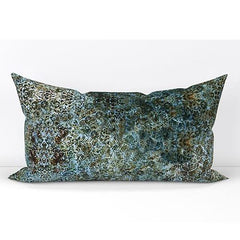 Calico Vine Green Blue Floral Throw Pillow – Land of Pillows