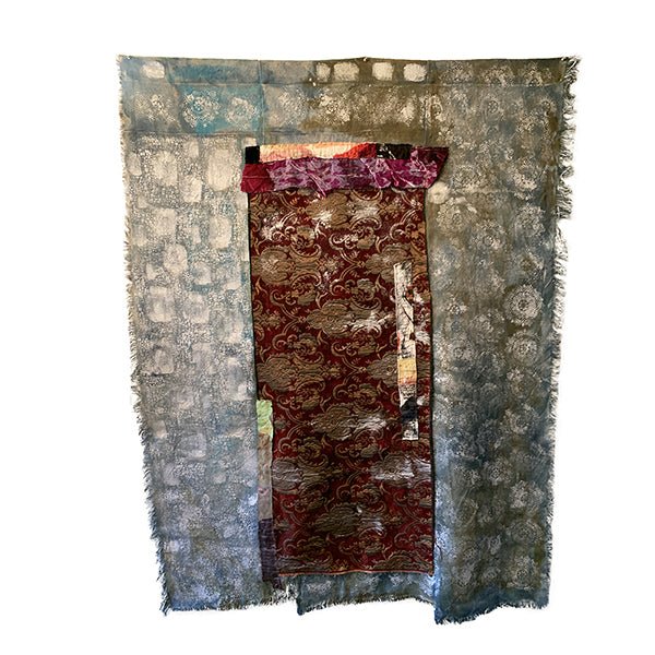 Fabric Textile Art - "Blue Forest" - Decorative Tapestries - Sara Palacios Designs