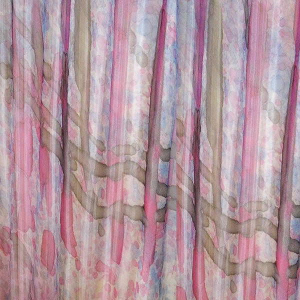 Pink Silk Drapes- Hand Painted Silk Curtain Panels- Curtains & Drapes - Sara Palacios Designs