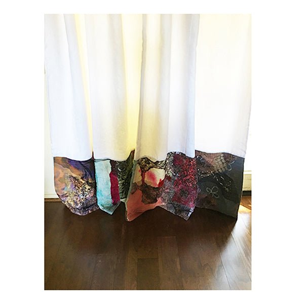 Quilted Curtain Border - Color Block Curtains - Set of 2 - Sara Palacios Designs