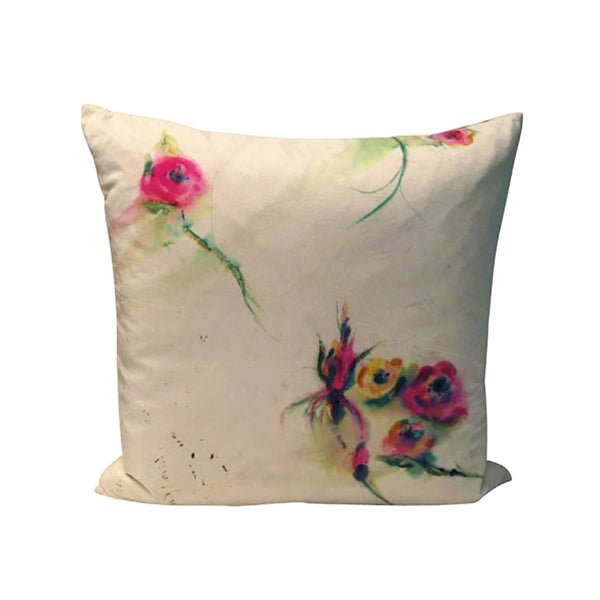 White Silk Throw Pillows - Throw Pillows - Sara Palacios Designs