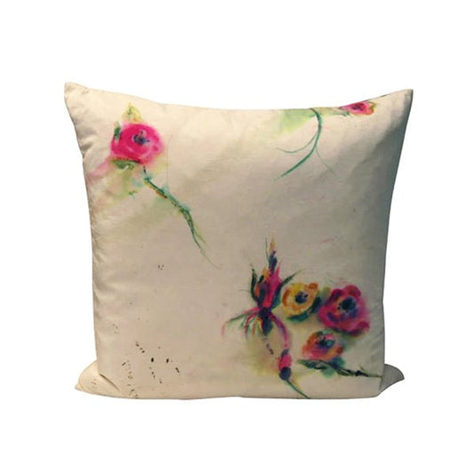White Silk Throw Pillows - Throw Pillows - Sara Palacios Designs